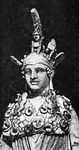 "&AElig;gis- Varvakeion Statuette of Athena."-Whitney, 1902