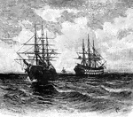 "Laying the Atlantic Cable. In 1866, a previous attempt in 1858 having failed, a telegraphic cable was laid upon the bed of the Atlantic between America and Europe. This cable was followed by others; but a closer connection between the United States and the Old World than any effected by the telegraph is formed by the constant passage back and forth of people. With the close of the war, immigration, which had suffered a check, increased rapidly. From 1871 to 1880 nearly three millions, and from 1881 to 1890, more than five millions, of people migrated to the United States. During the present decade, up to 1897, three millions of immigrants have swelled the population of the century. From 1789 to 1894, a period of one hundred and five years, the United States has absorbed an alien population of about eighteen millions."&mdash;Scudder, 1897