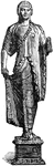 "Archaistic Bronze Statuette from Verona, in the British Museum, in the imitation of Greek work, of the sixth century B.C."-Whitney, 1902