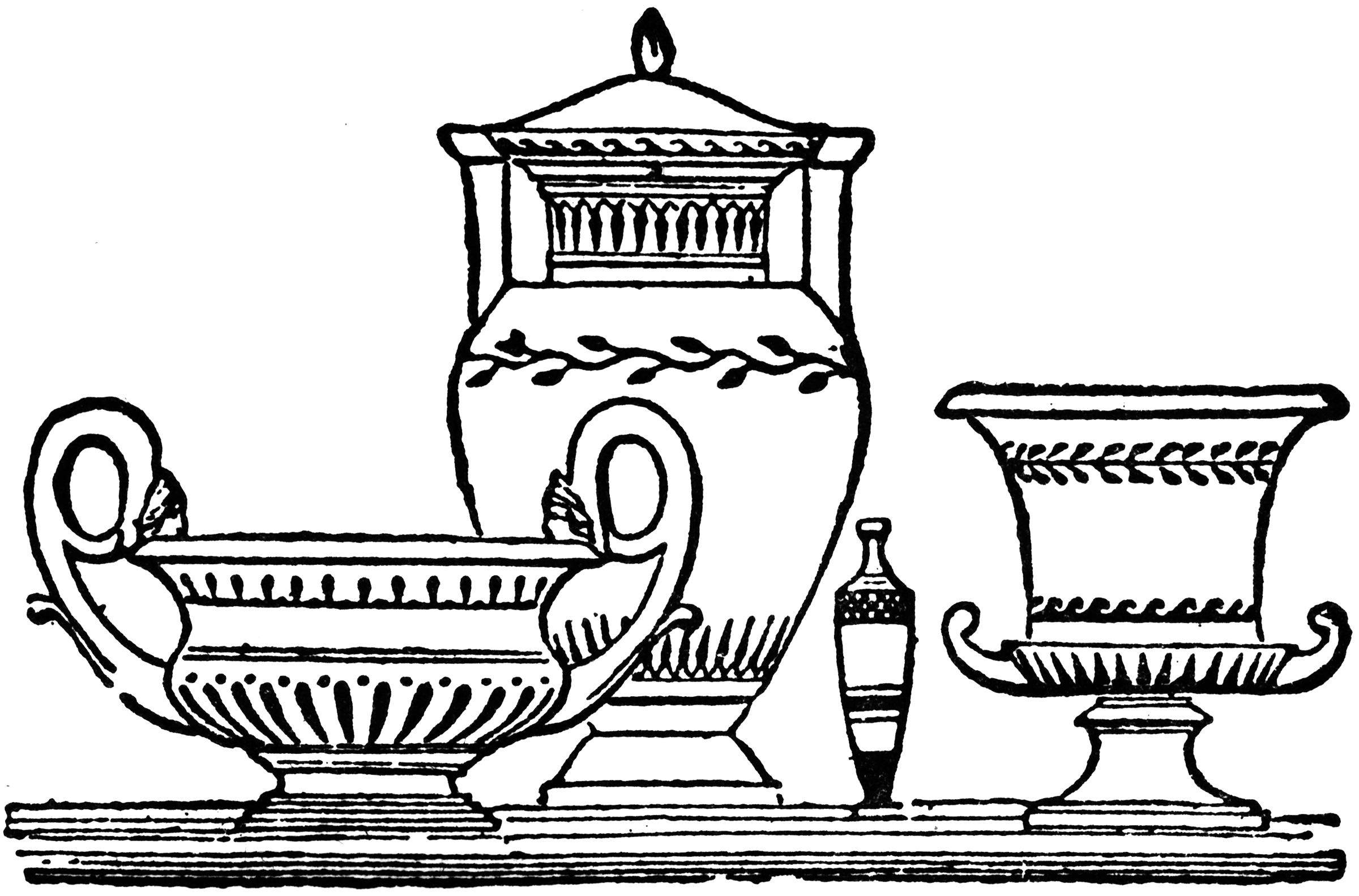 Греческий орнамент на посуде раскраска