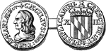 Maryland shilling from Colonial period