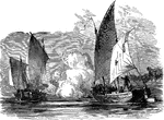 Fight between Clayborne and the St. Mary's ship.