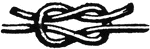 "Knots and splices include all the various methods of tying, fastening, and joining ropes or cords. Generally, the requirements of a useful knot may be stated to be that it should neither 'slip' nor 'jam'&ndash; I. e. that, while it holds without danger of slipping while the strain is on it, when slackened it should be easily untied again. Of the methods for uniting the ends of two cords the simplest and one of the most secure is the common reef knot (11), which must be carefully distinguished from the granny (12), which will jam it it does not slip; the reef knot will do neither."&mdash;(Charles Leonard-Stuart, 1911)
