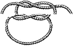 "Showing how a square knot may be tied with a cord." &mdash; Blaisedell, 1904