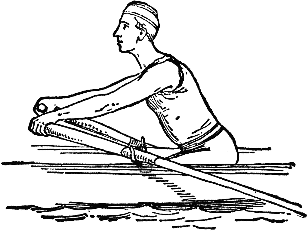 crew rowing boat clipart