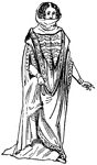 Female costume from the time of Edward I