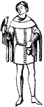 Male costume from the time of the Plantagenets