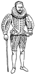 Male costume, from the time of Elizabeth I