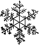 "Snow is water solidified in stellate crystals, variously modified, and floating in the atmosphere. These crystals arise from the congelation of the minute vesicles which constitute the clouds, when the temperature of the latter is below zero. They are more regular when formed in a calm atmosphere. Their form may be investigated by collecting them on a black surface, and viewing them through a strong lens. The regularity, and at the same time variety, of their forms, are truly beautiful."—(Charles Leonard-Stuart, 1911)