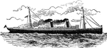 "A steamboat is a boat or vessel propelled by steam acting either on paddles or on a screw. The term especially belongs to steam river craft; ocean-going craft being called steamers, steamships, etc."&mdash;(Charles Leonard-Stuart, 1911)