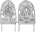 "The Sepulchral Stelai were frequently ornamented with a kind of arabesque work." &mdash; Smith, 1873.