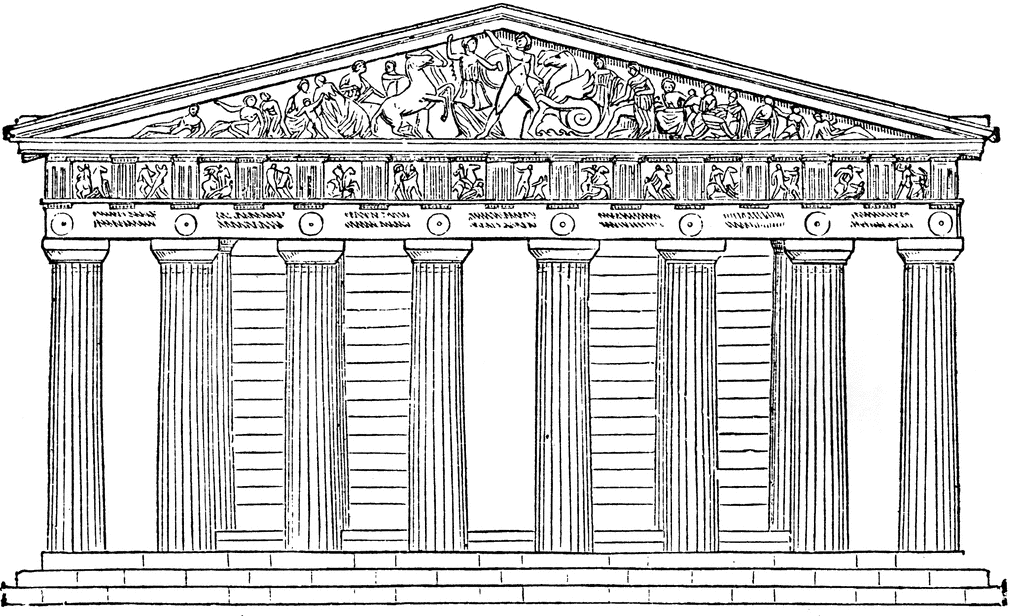 Parthenon Restored Clipart Etc