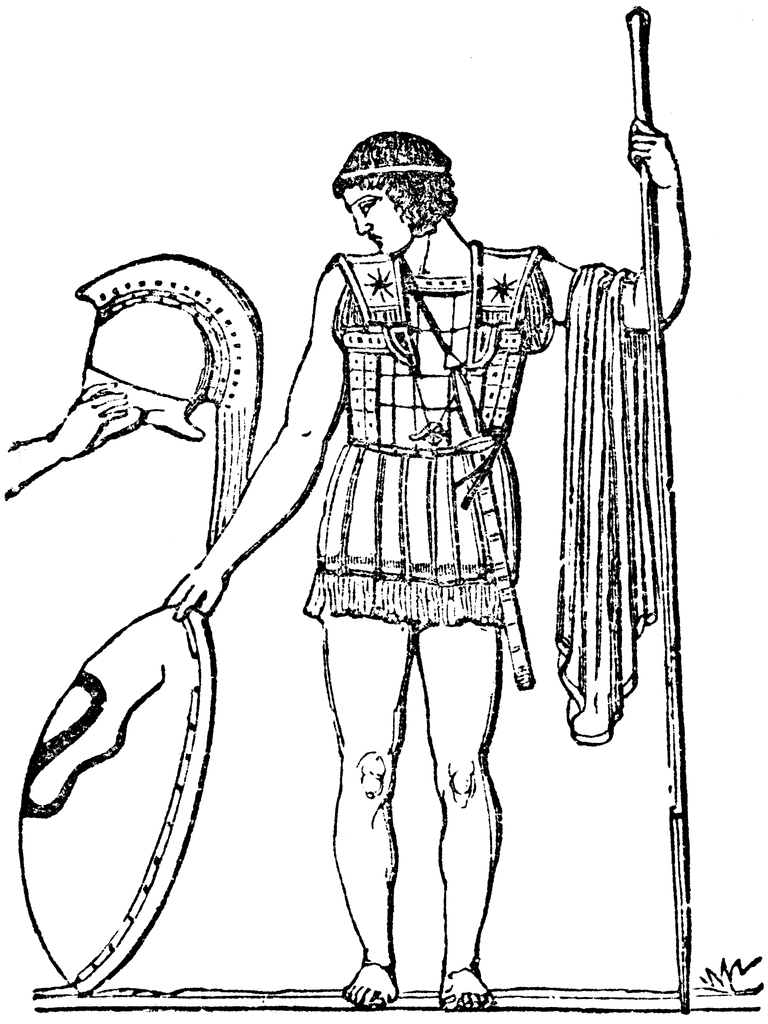 athenian warrior drawing