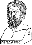 "Pindar, though the contemporary of Simonides, was considerably his junior. He was born either at, or in the neighborhood of Thebes in Baeotia, about the year 522 B.C. Later writers tell us that his future glory as a poet was miraculously foreshadowed by a swarm of bees which rested upon his lips when he was asleep, and that this miracle first led him to compose poetry. He commenced his profesional career at an early age, and soon acquired so great a reputation, that he was employed by various states and princes of the Hellenic race to compose choral songs." &mdash; Smith, 1882