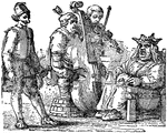 King Cole and his fiddlers three, from "Old King Cole."