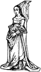 A lady dressed in fifteenth century fashion.