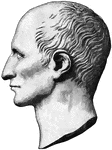 The bust of Gaius Iulius Caesar.