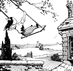 Scene from the story, "The Swing."