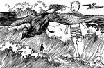 Scene from the story, "Tom, the Water Baby."