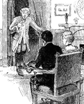 Scene from the story, "The Hutchinson Mob."