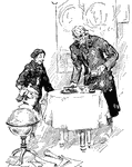 Scene from the story, "A Christmas Carol."