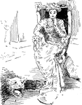 A scene from the story, "The Modern Belle."