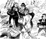 Scene from the story, "The Battle of Trafalgar."