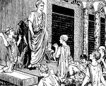 Scene from the story, "The Death of Caesar."