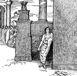 Scene from the story, "The Death of Caesar."