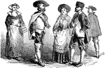 Costume of the Swedes in Colonial America.