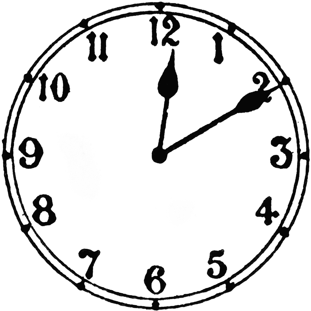 10 Minutes Past 12 ClipArt ETC