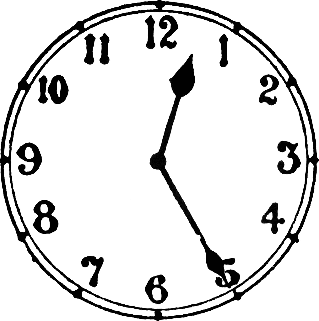 25 Minutes Past 12 | ClipArt ETC