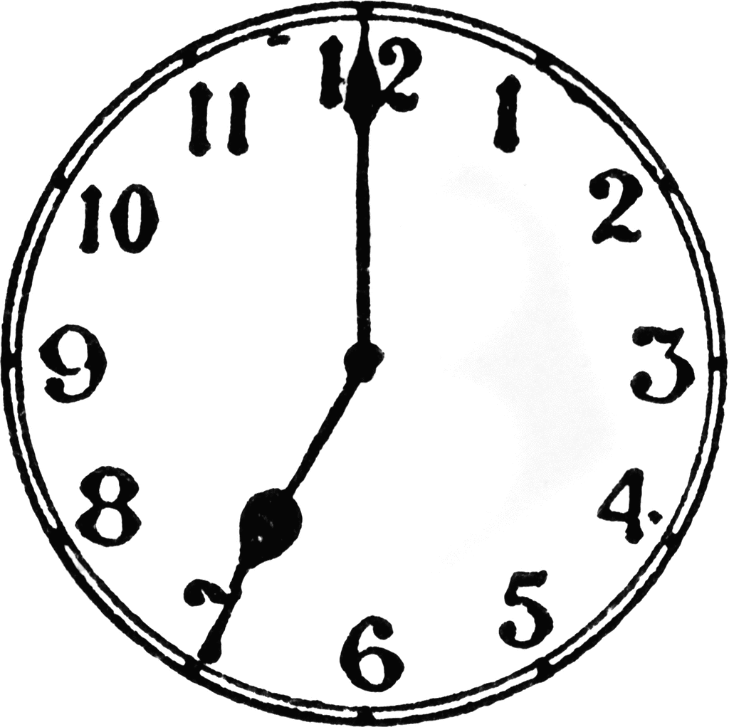 7 O clock ClipArt ETC