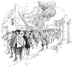 The burning of Jamestown