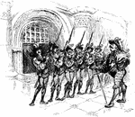 A militia lined up