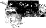 A scene from a story, "The Moon-Boys at School."