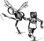 A scene from the story, "A Dance on the Horns of the Moon."