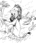 The Musical Lion, from a nursery rhyme.