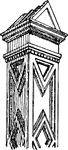 A decorative chimney.