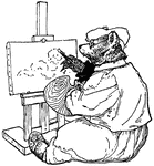 A bear, painting