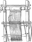 "Tela, a loom. Although weaving was among the Greeks and Romans a distinct trade, carried on by a separate class of persons, yet every considerable domestic establishment, especially in the country, contained a loom, together with the whole apparatus necessary for the working of wool. These occupations were all supposed to be carried on under the protection of Athena or Minerva, specially denominated Ergane. When the farm or the palace was sufficiently large to admit of it, a portion of it called the histon or textrinum, was devoted to this purpose. The work was there principally carried on by female slaves, under the superintendence of the mistress of the house." &mdash Smith; 1873