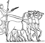 A Roman chariot.