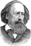 Famous poet who wrote <em>The Lady of Shalott</em>.