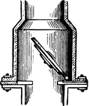 A valve with a single flap, hinged at one edge, and consisting of a plate of leather a little larger than the valve aperture, used in pumps.