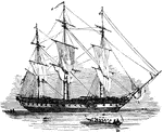 A sailboat from the late nineteenth century
