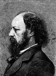 Portrait of Alfred Tennyson, 1st Baron Tennyson, FRS (6 August 1809 – 6 October 1892), Poet Laureate of Great Britain and Ireland during much of Queen Victoria's reign. He remains one of the most popular British poets.