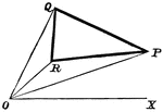 Finding the area of a triangle in terms of polar coordinates of its three vertices.