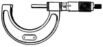 Two-inch standard micrometer caliper.