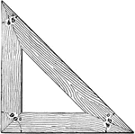 Mechanical drawing triangle.
