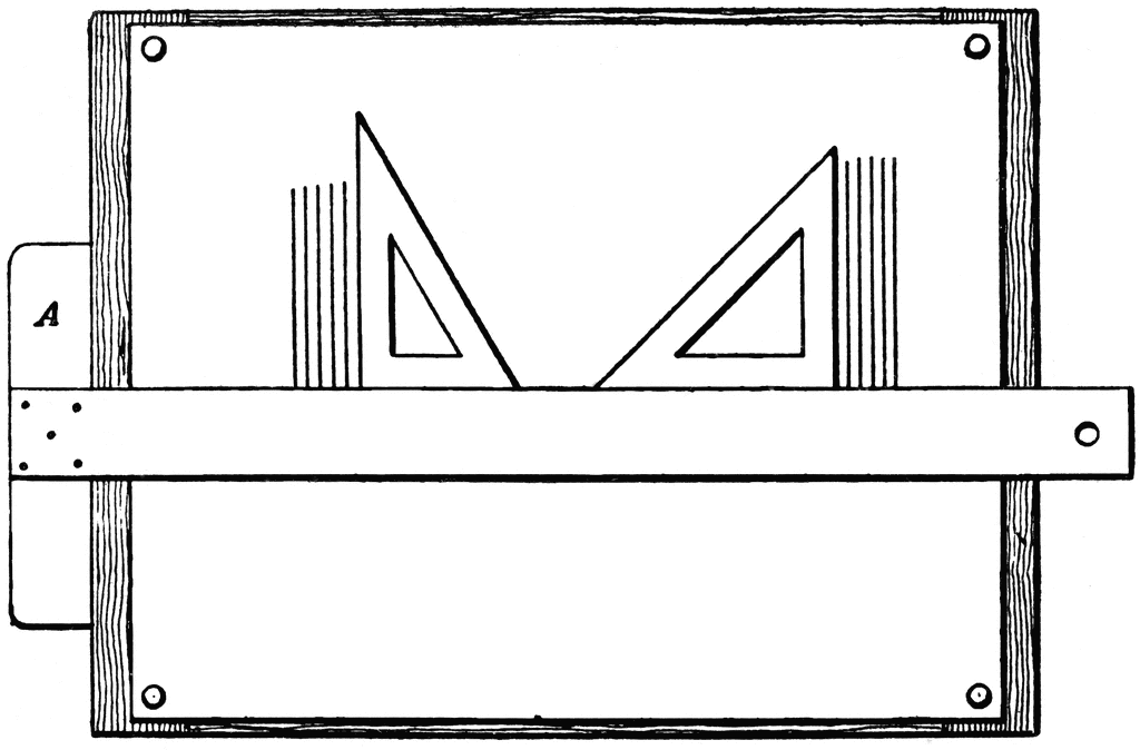 drawing board with t square